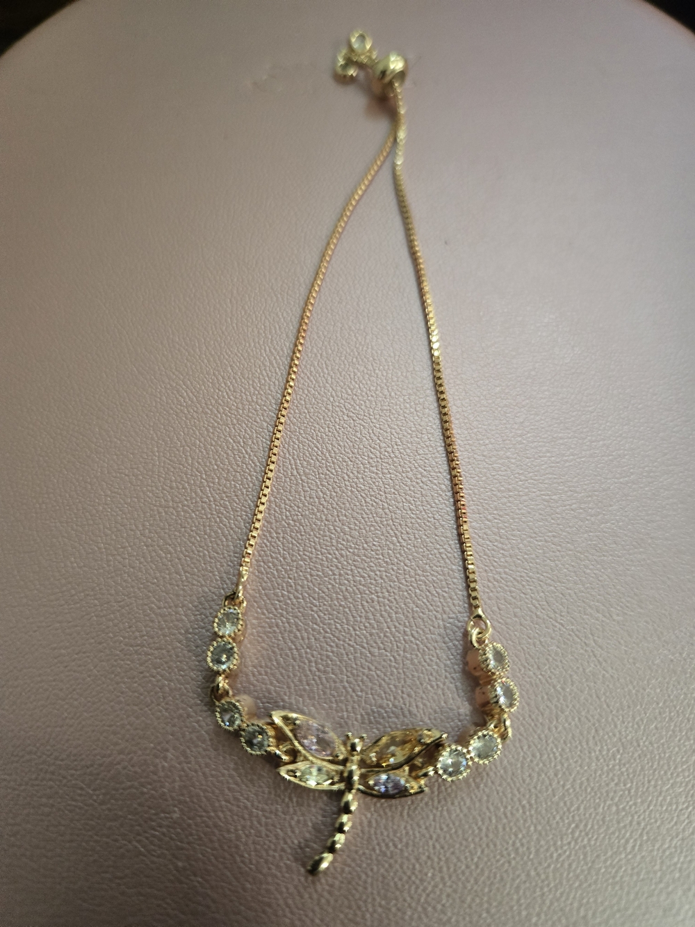 No Boundaries Gold-Tone Dragonfly Bracelet with Clear Stones